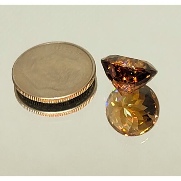 10+ Carat Flawless Round Honey Zircon!! - Picture 6 of 15